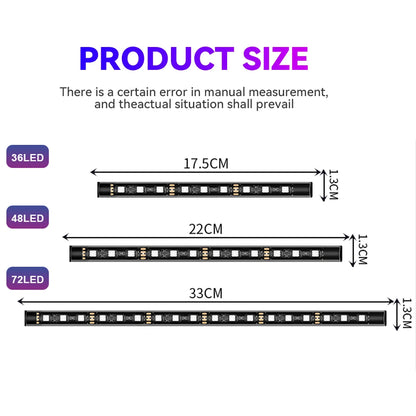 Car Foot Well LED Ambient Light Strip — USB / Cigarette Lighter, Music Sync Atmosphere Lamp