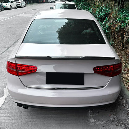 Audi A4 S4 B8 2009-2016 Spoiler Gloss Black / Carbon Fiber Look