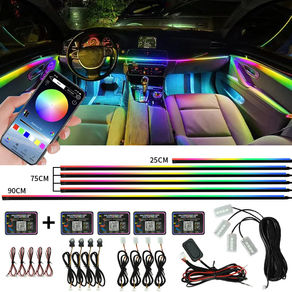 12V Car Starry Sky Ceiling Fibre Optic Light — App Bluetooth Control, Full Sky Panoramic
