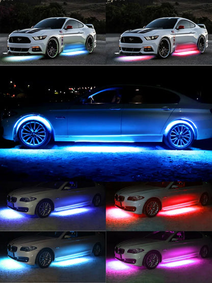 Car &amp; Motorcycle Underglow Neon RGB LED Atmosphere Light Strip — Customisable Flashing