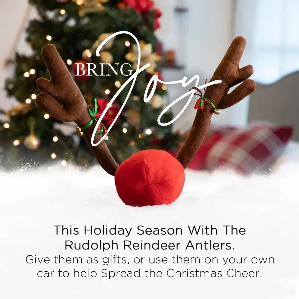 Christmas Car Decoration Kit — Reindeer Antlers &amp; Nose
