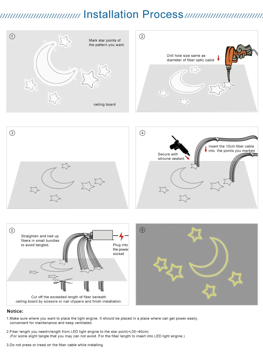 20W RGBW Double Head Car Starry Sky Music Control Car Roof Star Fiber Optic Star Ceiling kit Smart APP Twinkle Fiber Optic Light