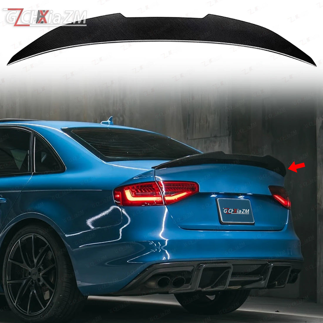 Audi A4 B8.5 2013-2016 Style Spoiler Carbon Fiber