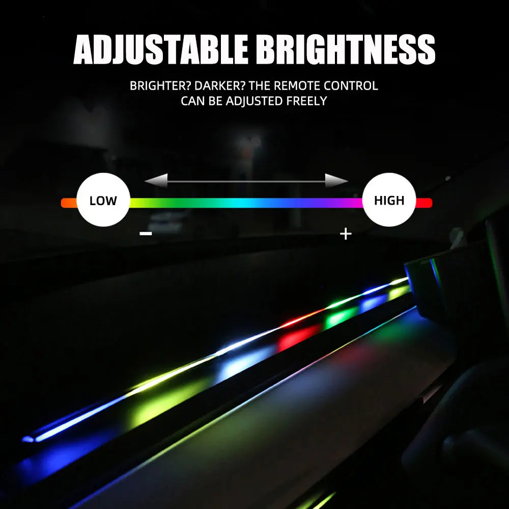 18-in-1 Symphony RGB LED Car Ambient Light Kit — App Control Acrylic Strip