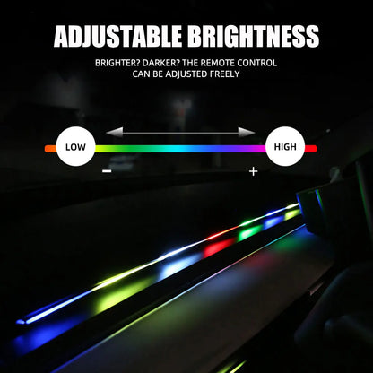 18-in-1 Symphony RGB LED Car Ambient Light Kit — App Control Acrylic Strip