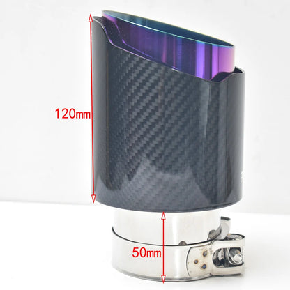 Universal Stainless Steel Muffler Tip Carbon Fiber