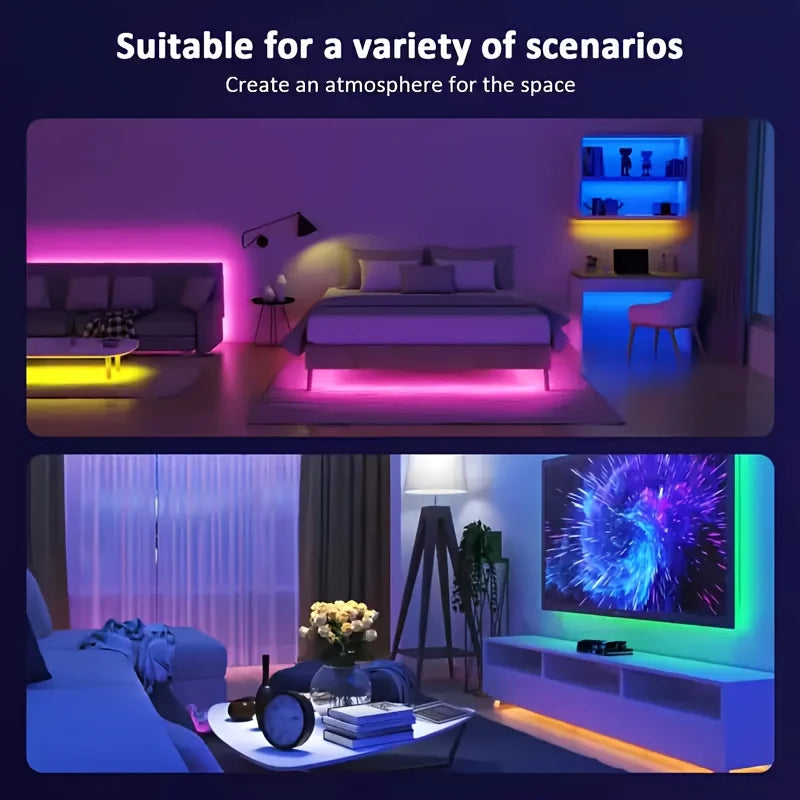USB RGB LED Strip Light — App / IR / Bluetooth Control, TV Backlight &amp; Home Ambient