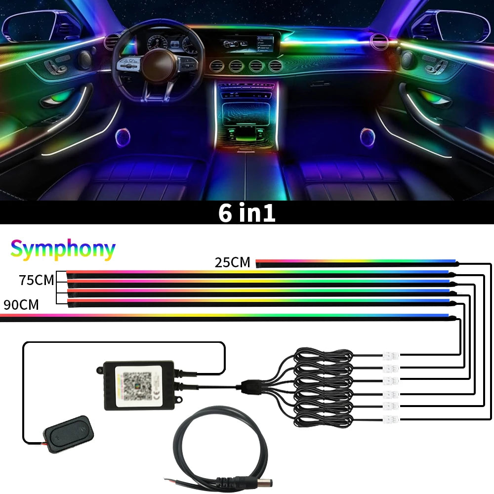 12V Car Starry Sky Ceiling Fibre Optic Light — App Bluetooth Control, Full Sky Panoramic