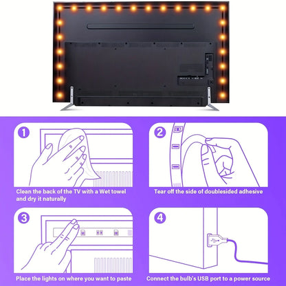USB RGB LED Strip Light — App / IR / Bluetooth Control, TV Backlight &amp; Home Ambient