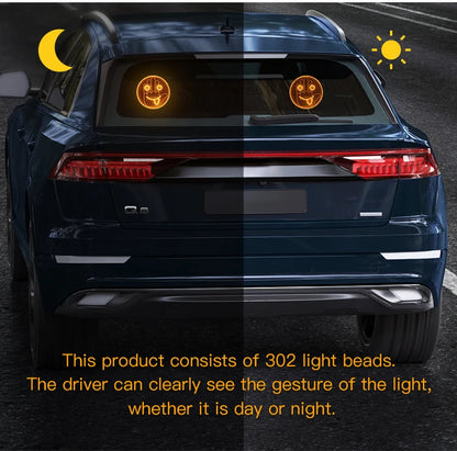 Car LED Gesture Expression Light — Remote Control Middle Finger / Palm Light