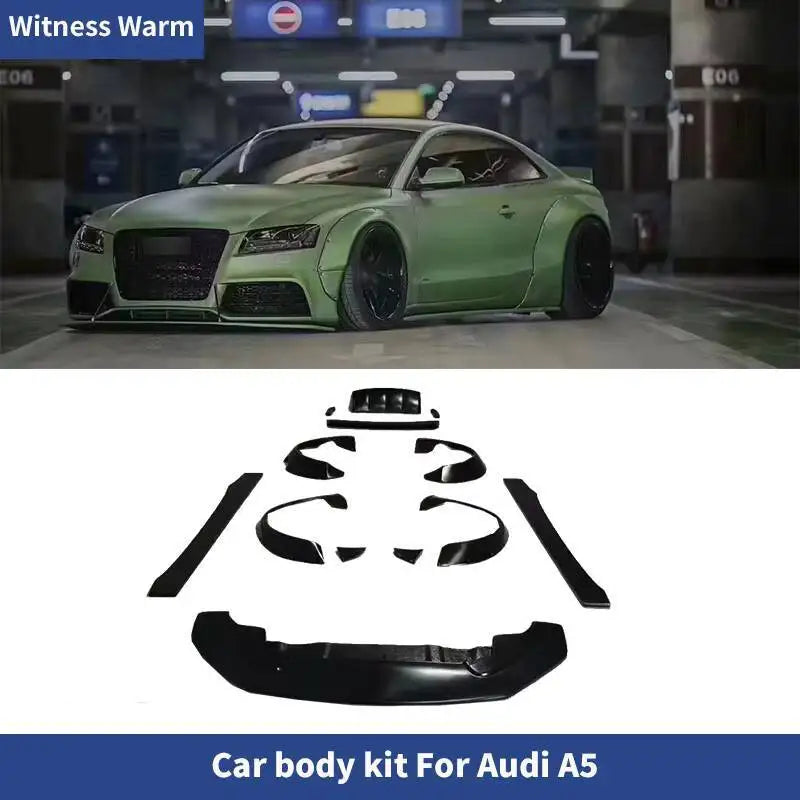 Audi A5 Carbon Fiber Side Skirts, Diffuser & Wing