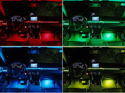 14 / 18-in-1 RGB Acrylic Car Ambient Light Kit — 64 / 213 Colour Symphony Streamer, App Control