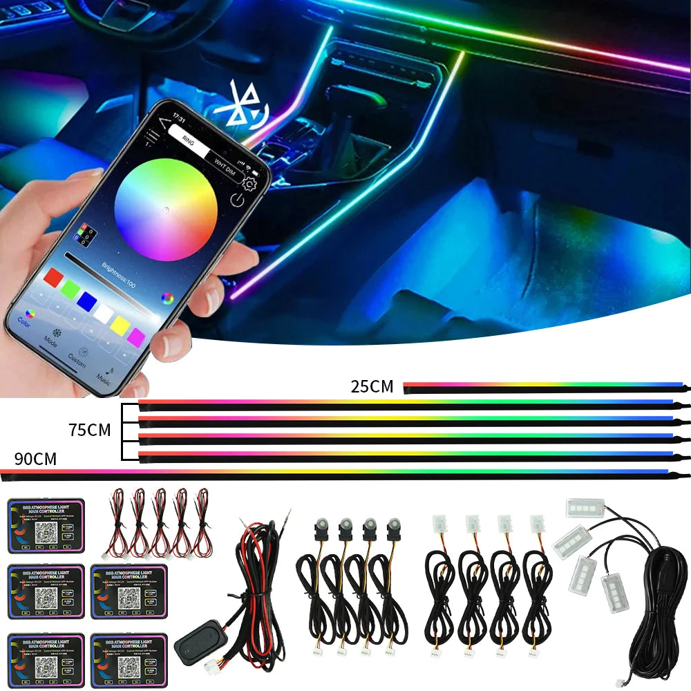 12V Car Starry Sky Ceiling Fibre Optic Light — App Bluetooth Control, Full Sky Panoramic