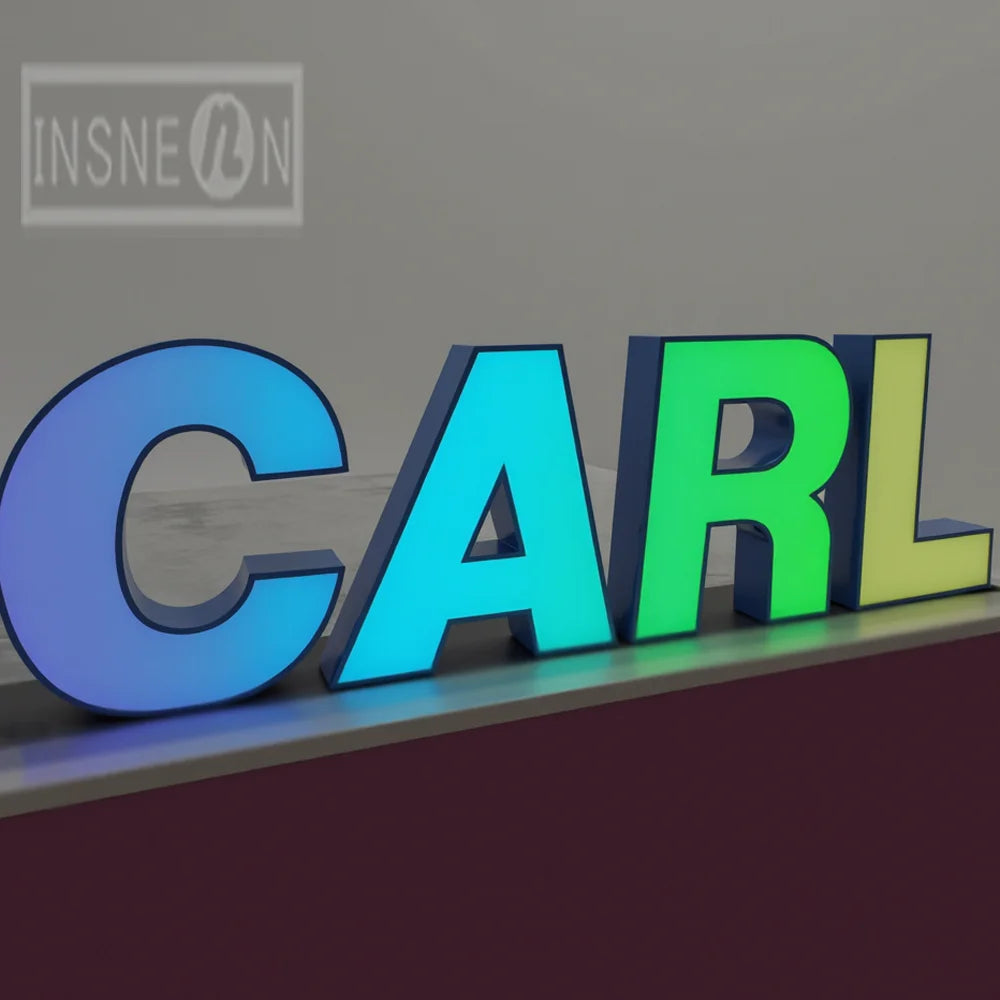Custom RGB Metal LED Sign Wall Logo Luminous Letter Outdoor Company Store Light Signboard,Business 3D Acrylic Signage Decoration