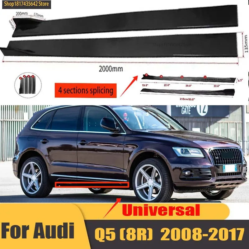 Universal 2.2m Side Skirts Extension AUDI Q5 2009-2017