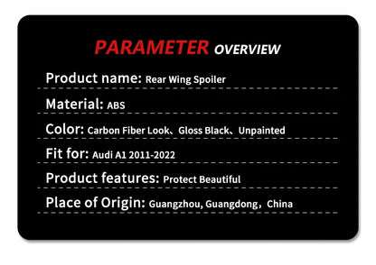 Audi A1 2011-2022 Spoiler
