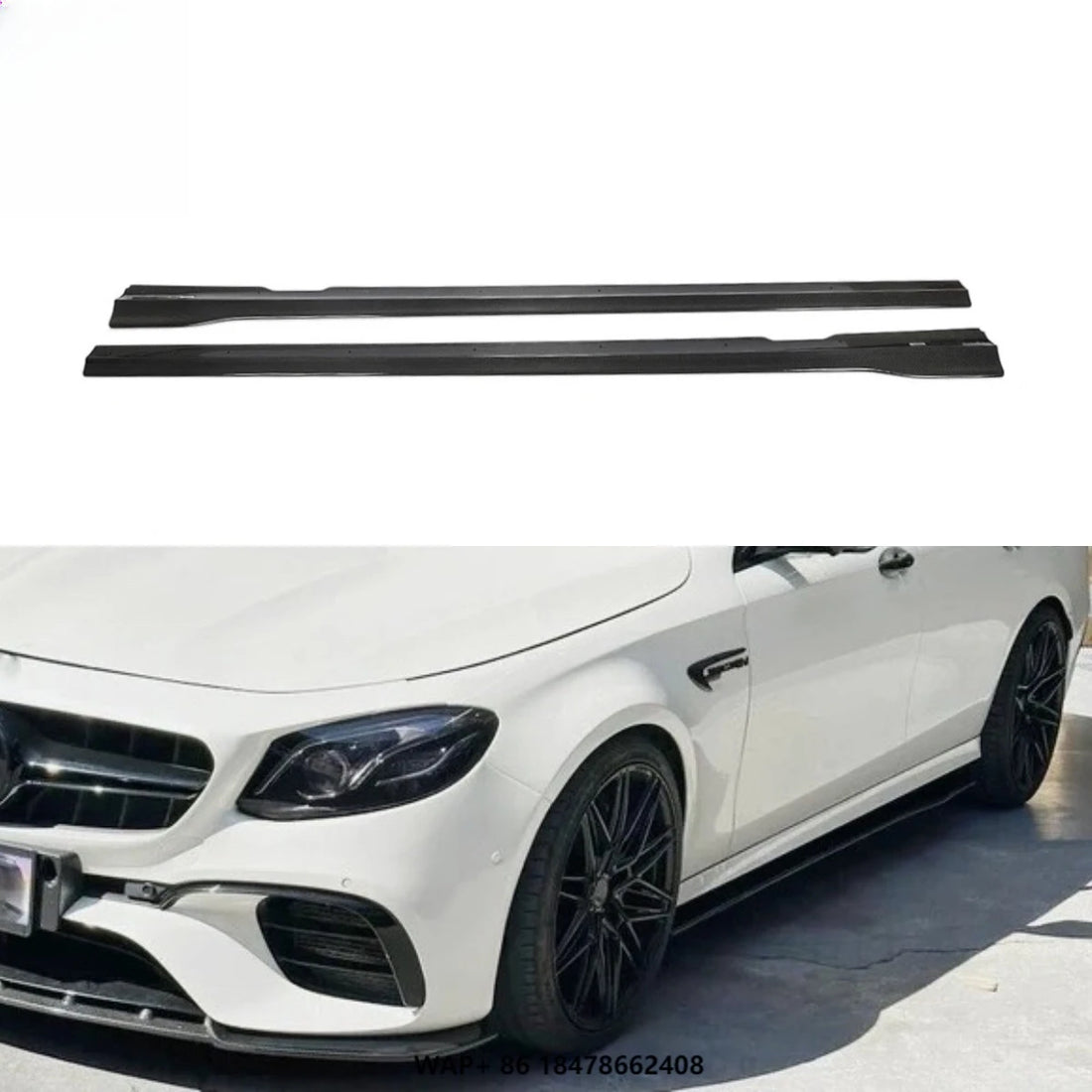 Carbon Fiber Side Skirt Mercedes W213 E Class AMG Side Skirt Splitter Front Lip