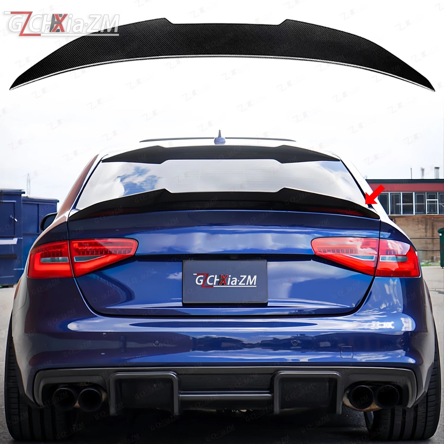 Audi A4 B8.5 2013-2016 Style Spoiler Carbon Fiber