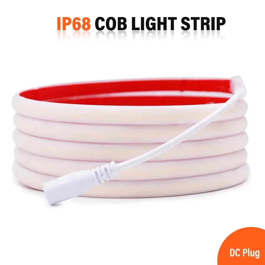 24V 12V IP68 COB LED Strip Waterproof 3000K4000K 6000K Neon Light Underwater 12V 320Leds/m Flexible Ribbon Tape RA90 Lighting