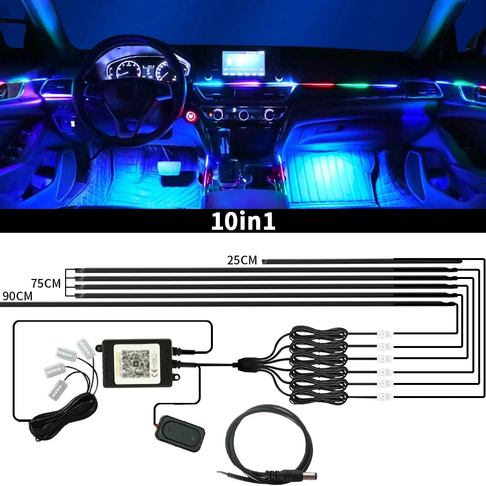 12V Car Starry Sky Ceiling Fibre Optic Light — App Bluetooth Control, Full Sky Panoramic