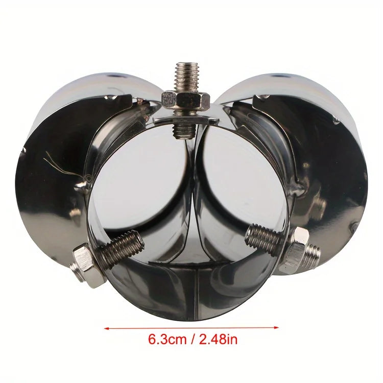 Universal One To Two Grilled Blue Tail Throat Double Pipe