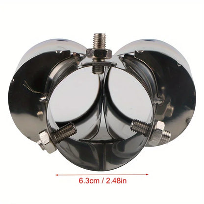 Universal One To Two Grilled Blue Tail Throat Double Pipe